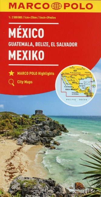 Marco Polo Mexiko, Guatemala, Belize, El Salvador 1:2.5 Mio.