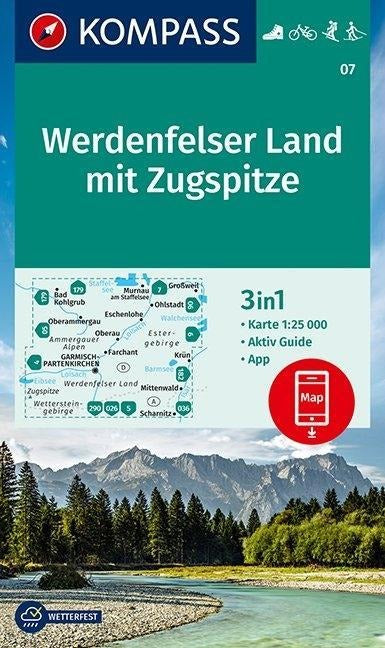 07 Werdenfelser Land mit Zugspitze 1:25.000 - Kompass Wanderkarte
