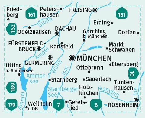 184 München u. Umgebung - Kompass Wanderkartenset