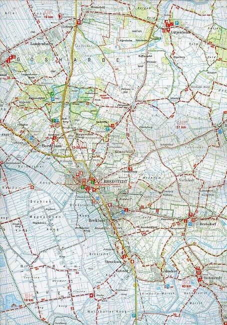 1 Niebüll - Bredstedt 1 : 50 000 - Wander- und Freizeitkarte Schleswig-Holstein