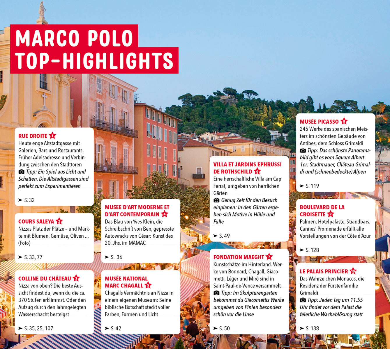 Nizza, Antibes, Cannes, Monaco - MARCO POLO Reiseführer