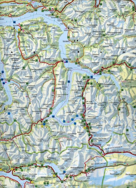 Norwegen Mitte (Blatt 2) - 1:250.000 - Straßenkarte