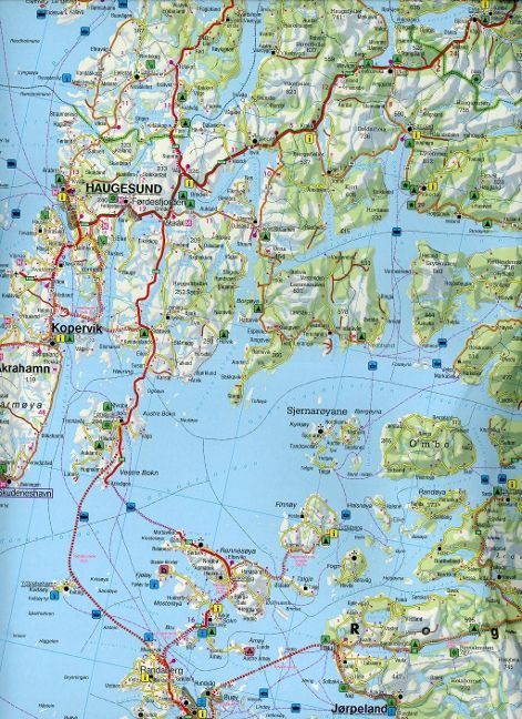 Norwegen Süd (Blatt 1) - 1:250.000 - Straßenkarte