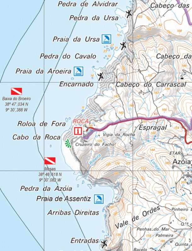 Sintra Cascais 1:25.000 Wanderkarte Region Lissabon