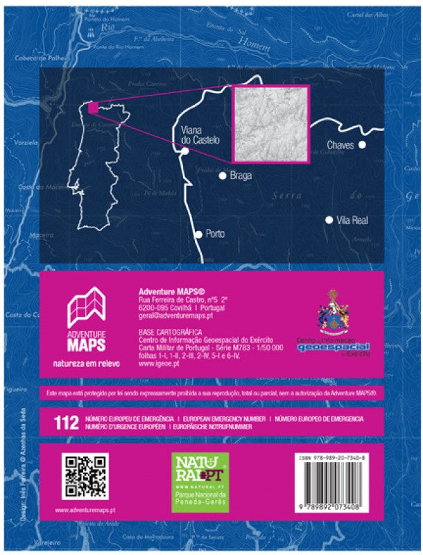 Peneda Gerês 1:50.000 Wanderkarte Nordportugal