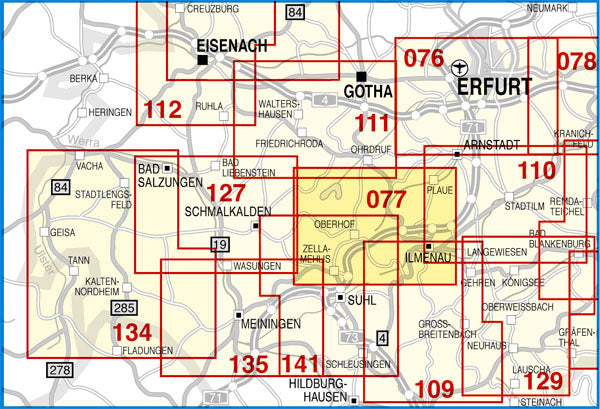 077 Oberhof, Ilmenau, Zella-Mehlis und Umgebung - 1:35.000