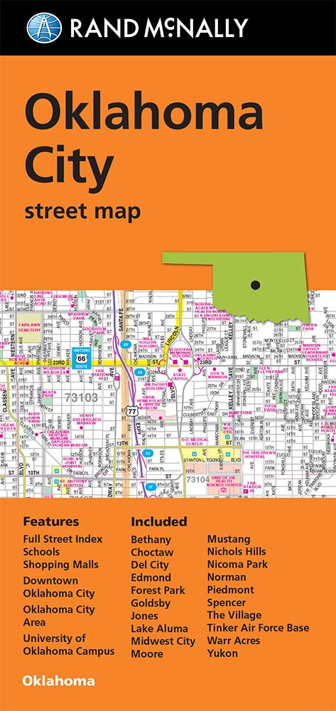 Oklahoma City - Stadtplan Rand McNally