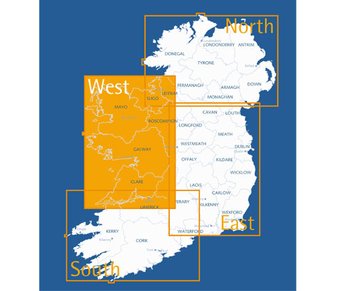 Irland West 1:250.000 - Straßenkarte Ordnance Survey