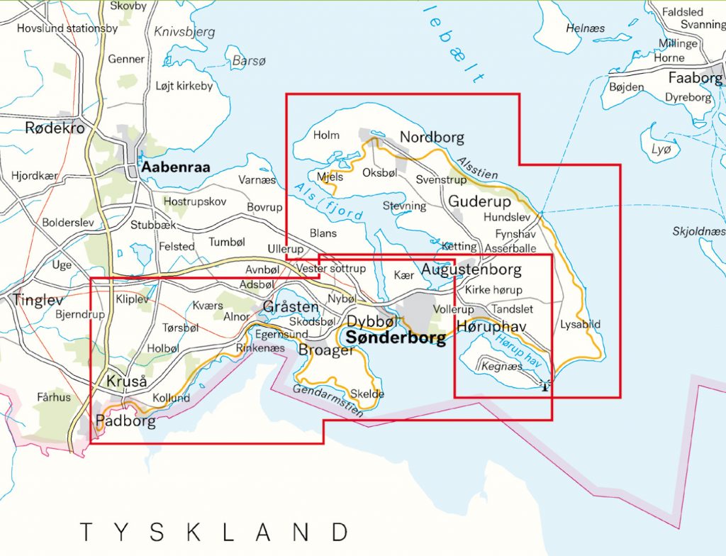 Gendarmstien 1:30.000 Wanderkarte Dänemark Calazo
