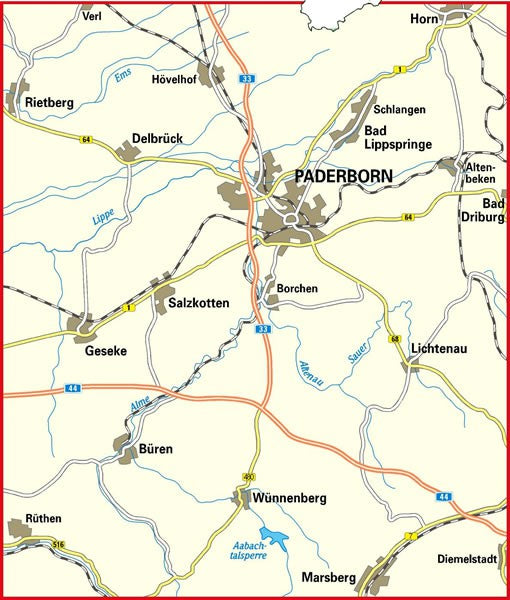 Paderborner Land 1:50.000 - BVA Fahrradkarte