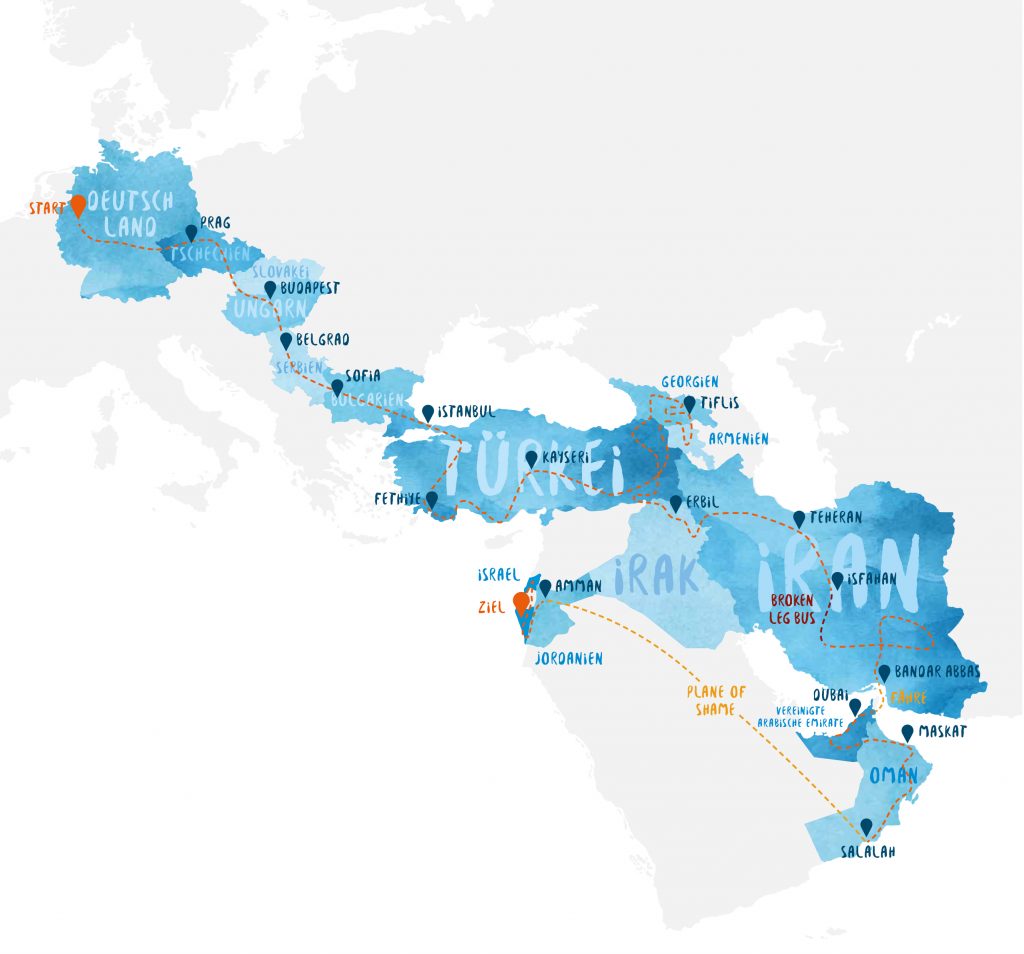 Per Anhalter durch den Nahen Osten von Patrick Bambach