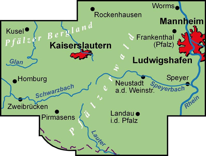 Pfalz - ADFC Regionalkarte