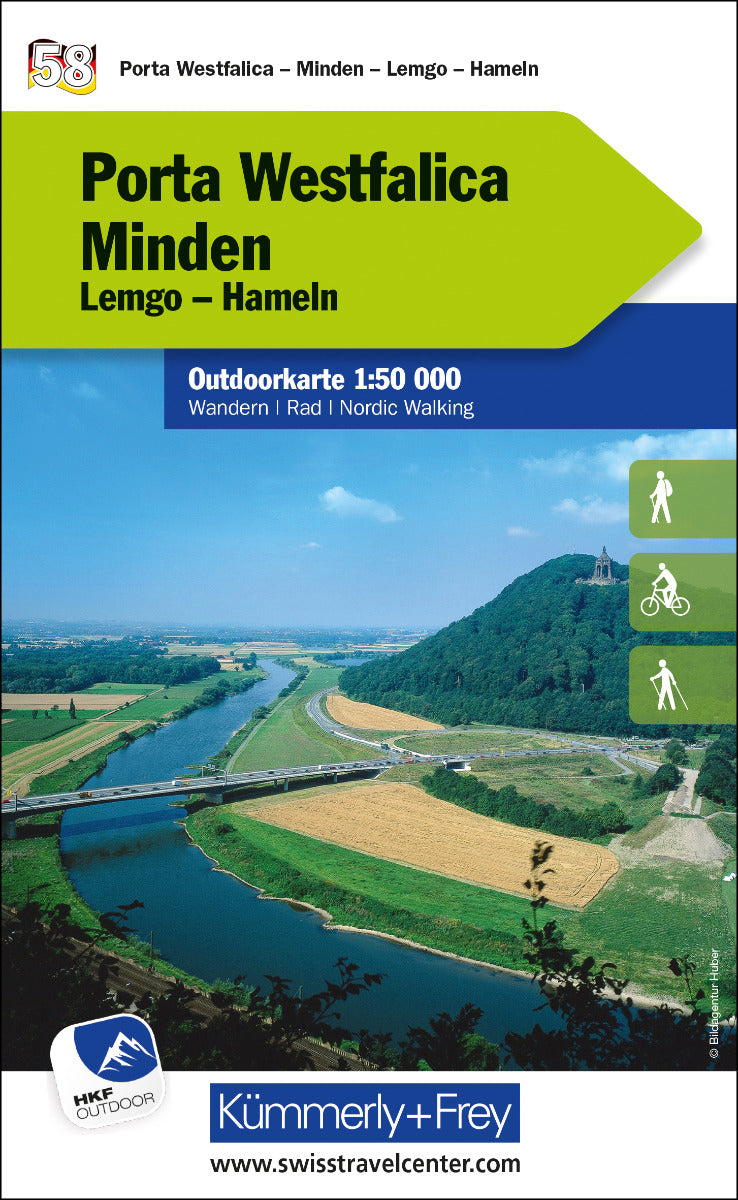 58 Porta Westfalica - Minden - Kümmerly und Frey - 1:50.000