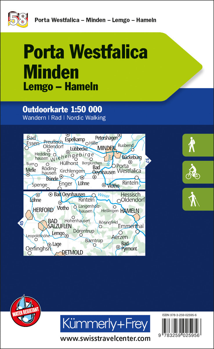 58 Porta Westfalica - Minden - Kümmerly und Frey - 1:50.000