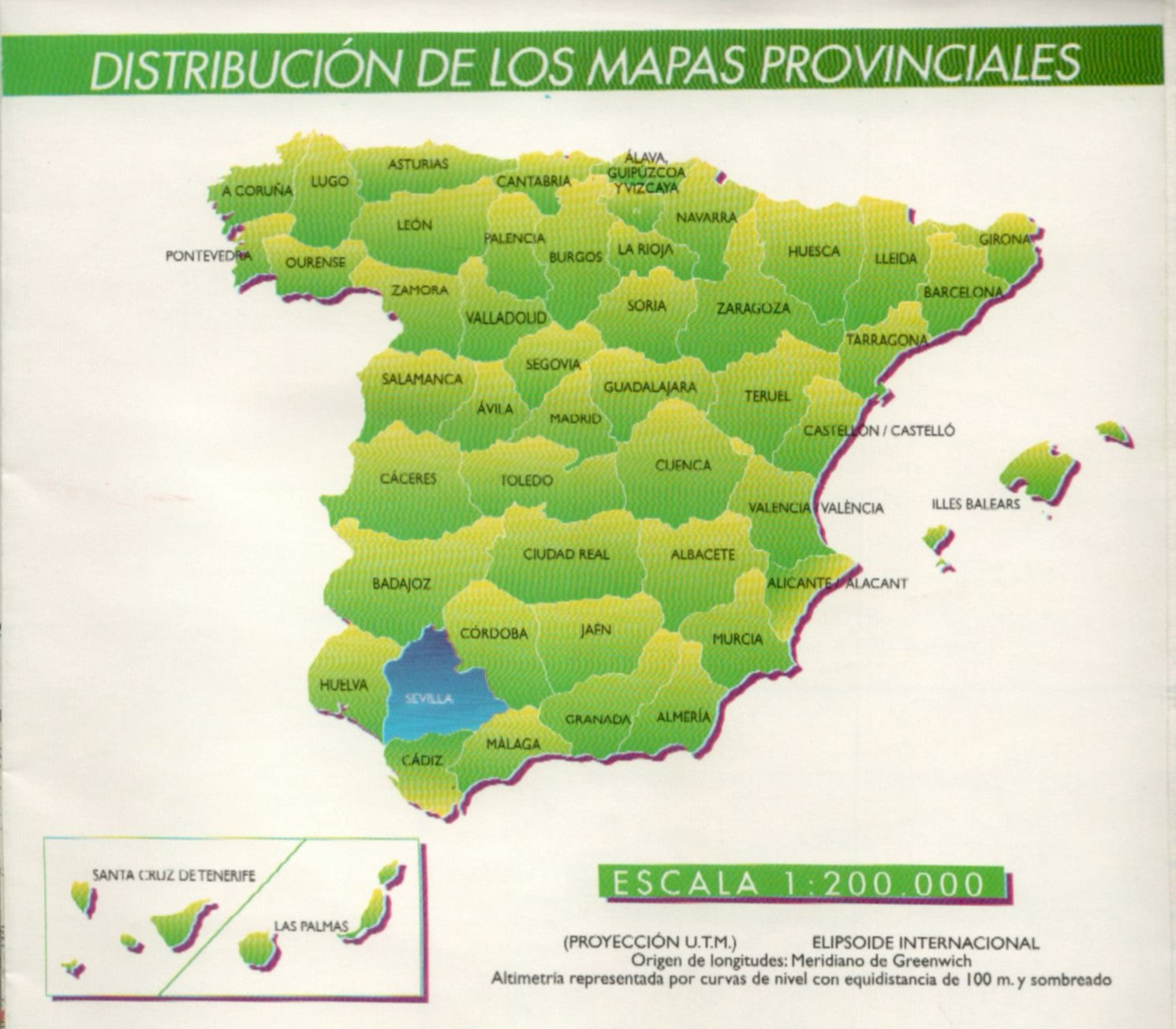 Spanien 1:200.000 topographische Provinzkarten