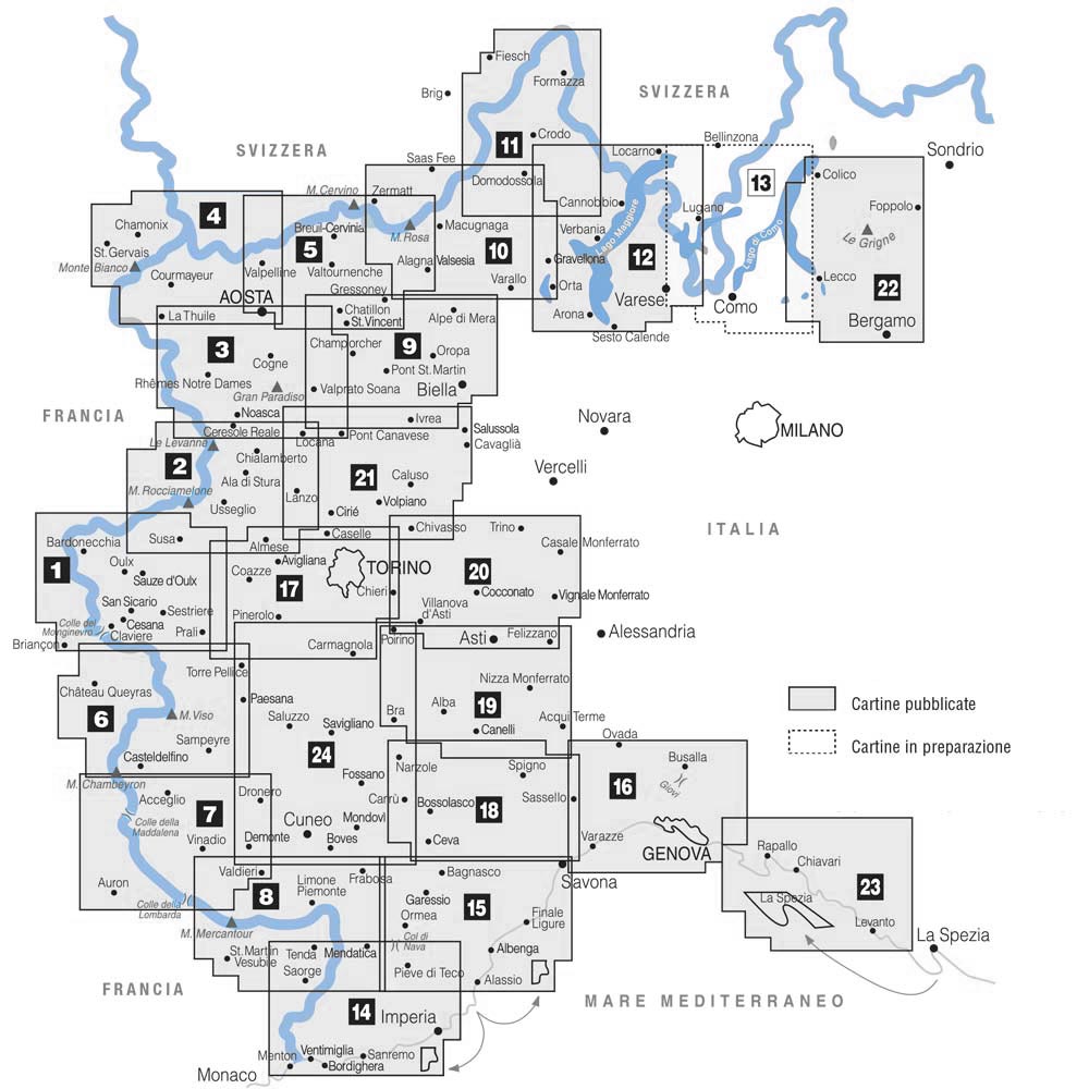 Italien Alpen IGC topographische Wanderkarten 1:50.000