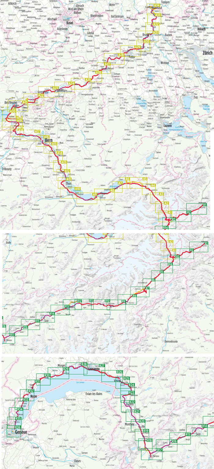 Rhone-Radweg • Aare-Radweg - Bikeline Radtourenbuch