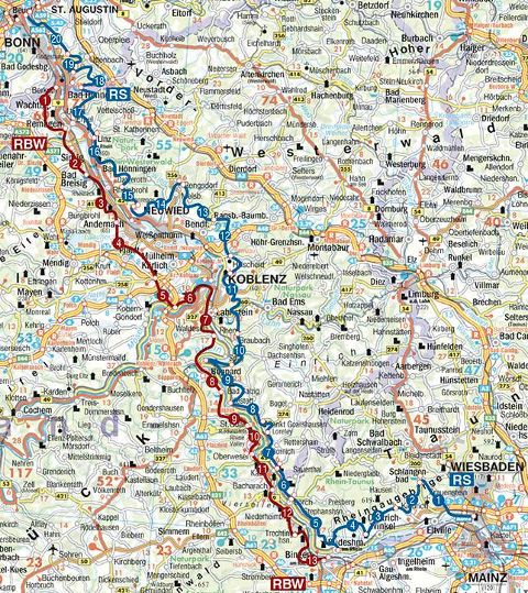 Rheinsteig – RheinBurgenWeg - Rother Wanderführer