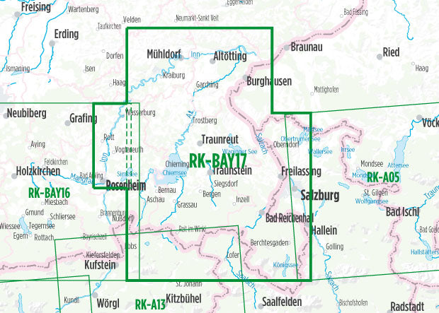 Chiemgau (RK-BAY17) 1:75.000 - Bikeline Fahrradkarte