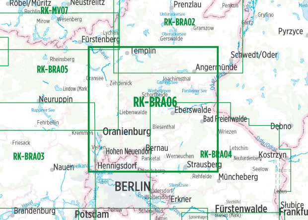 Barnim, Schorfheide (RK-BRA06) 1:75.000 - Bikeline Fahrradkarte