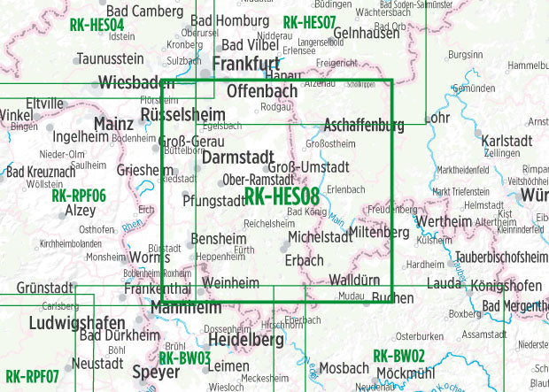 Odenwald, Spessart West (RK-HES08) 1:75.000 - Bikeline Fahrradkarte