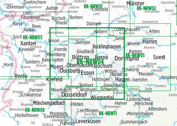 Ruhrgebiet (RK-NRW04) 1:75.000 - Bikeline Fahrradkarte