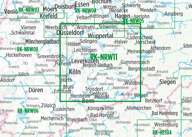 Bergisches Land (RK-NRW11) 1:75.000 - Bikeline Fahrradkarte