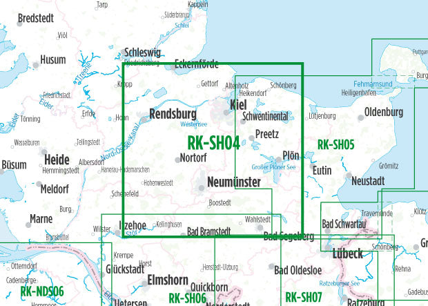 Kiel, Neumünster, Rendsburg (RK-SH04) 1:75.000 - Bikeline Fahrradkarte