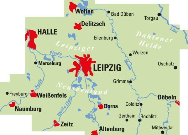Leipzig und Umgebung - ADFC Regionalkarte
