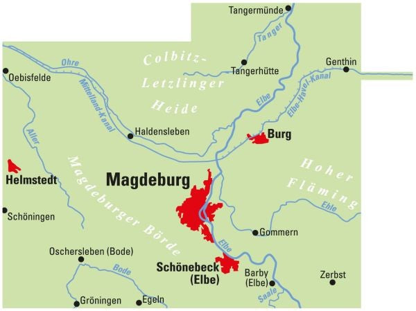 Magdeburg und Umgebung - ADFC Regionalkarte