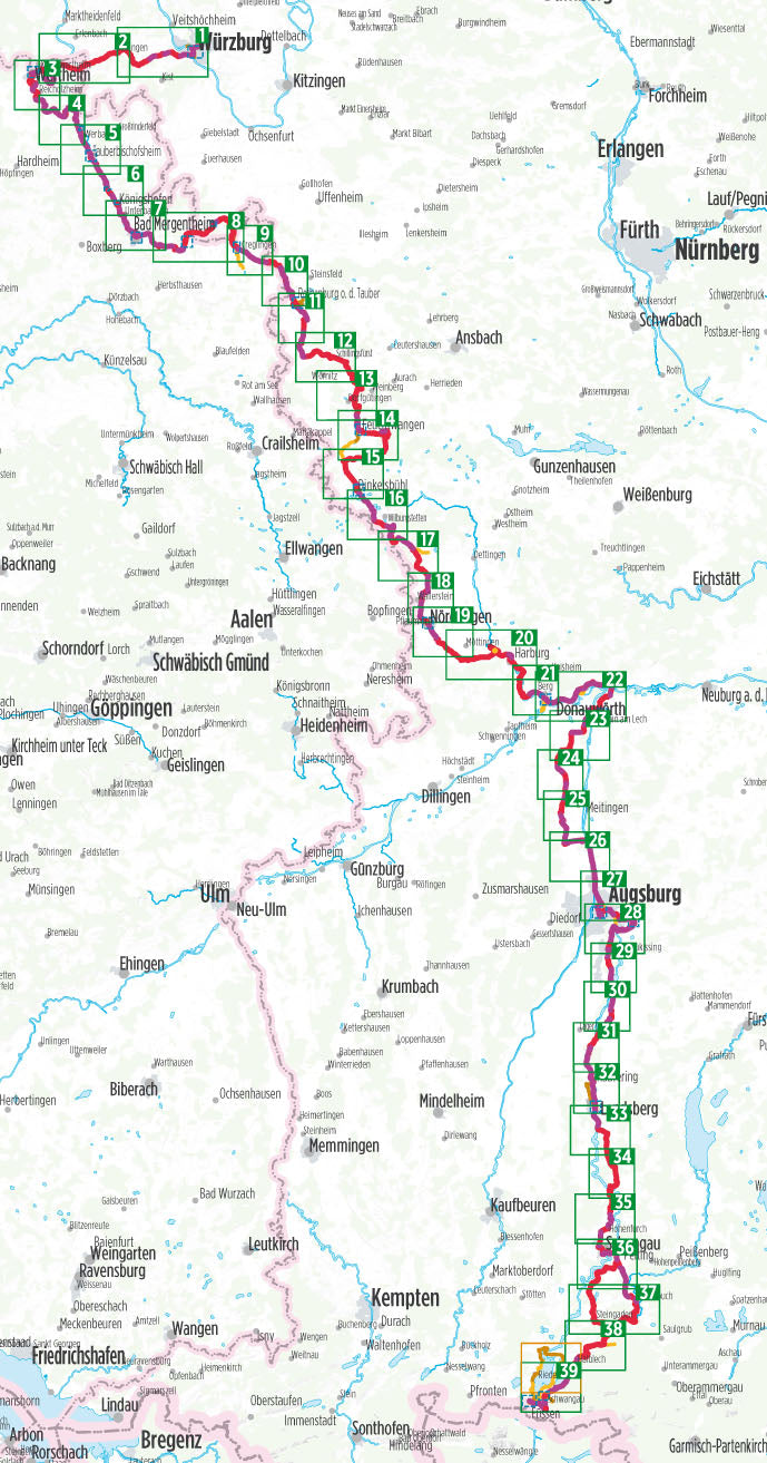 Romantische Straße - Bikeline Radtourenbuch