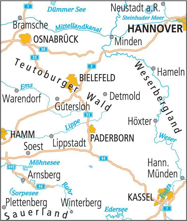 ADFC-Radtourenkarte 11 Ostwestfalen Sauerland 1:150.000