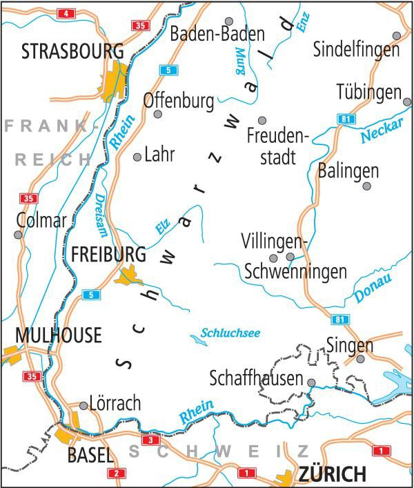 ADFC-Radtourenkarte 24 Schwarzwald / Oberrhein 1:150.000