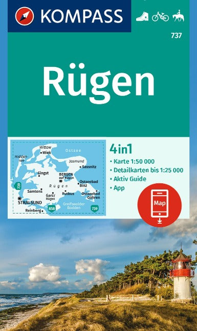 737 Rügen 1:50.000 - Kompass Wanderkarte