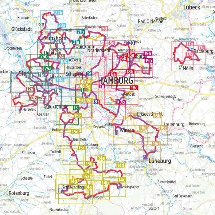 Rund um Hamburg Radatlas - Bikeline Radtourenbuch