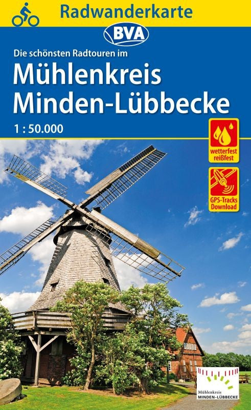 Mühlenkreis Minden-Lübbecke 1:50.000 - BVA Fahrradkarte