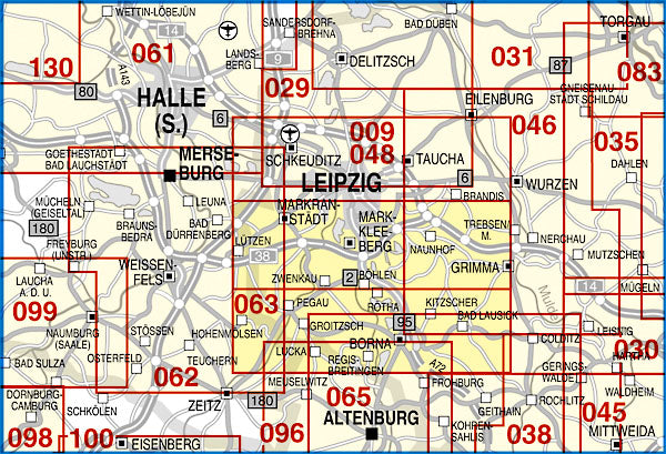 063 Südraum Leipzig, Leipziger Neuseenland 1:50.000
