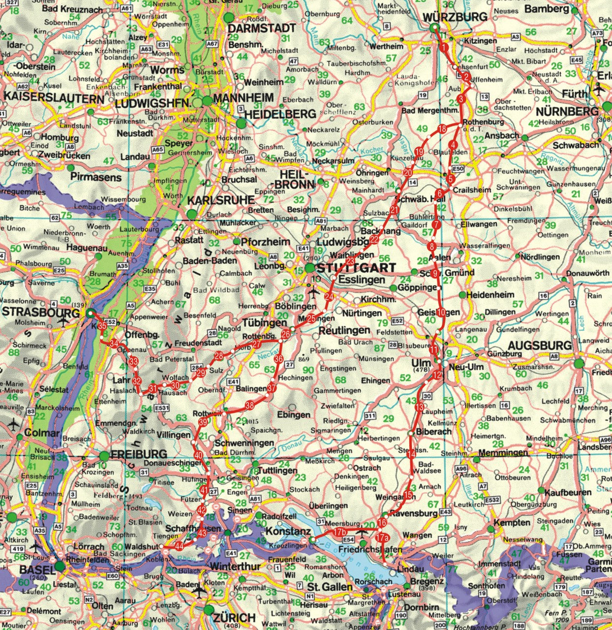 Südwestdeutsche Jakobswege - Rother Wanderführer