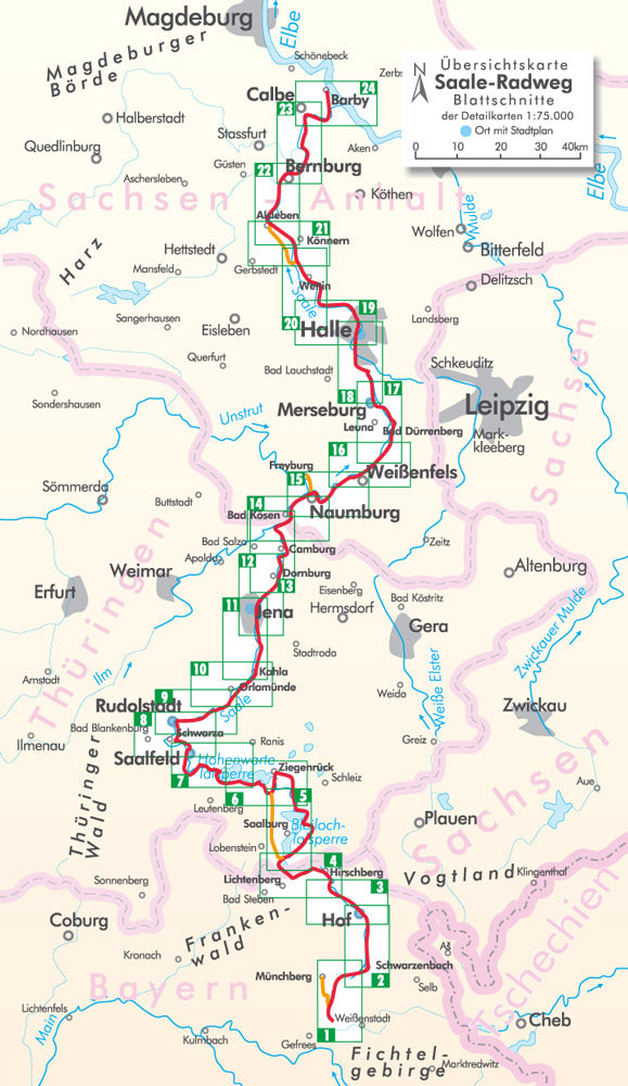 Saale-Radweg - Bikeline Radtourenbuch
