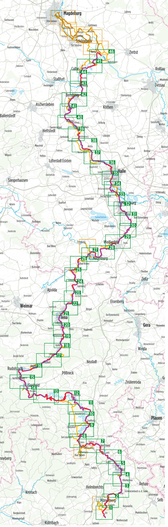 Saale-Radweg - Bikeline Radtourenbuch