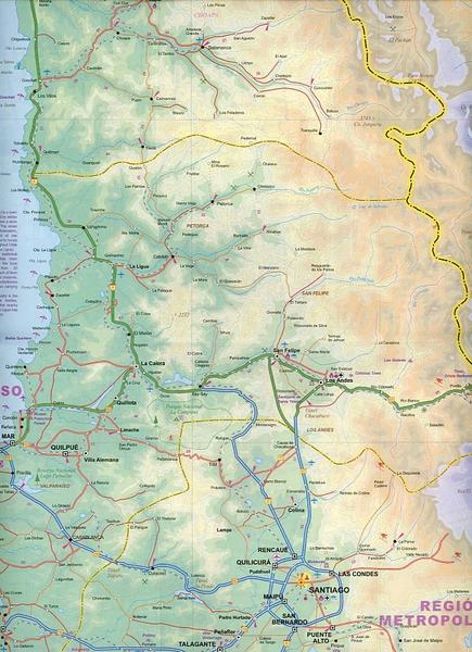 Santiago de Chile 1 : 12 500 / Northern Cile 1 : 770 000 - ITM