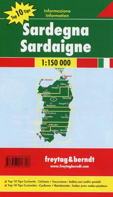 Sardinien Nord und Süd - 1:150.000 Freytag & Berndt
