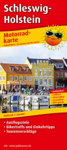 Motorradkarte Schleswig-Holstein 1:250.000