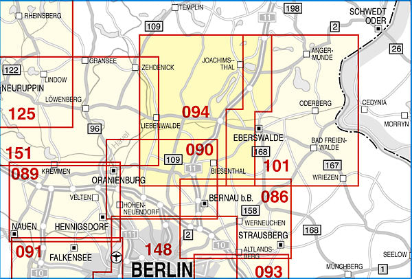 094 Schorfheide, Eberswalde, Biesenthal, Werbellinsee und Umgebung 1:50.000
