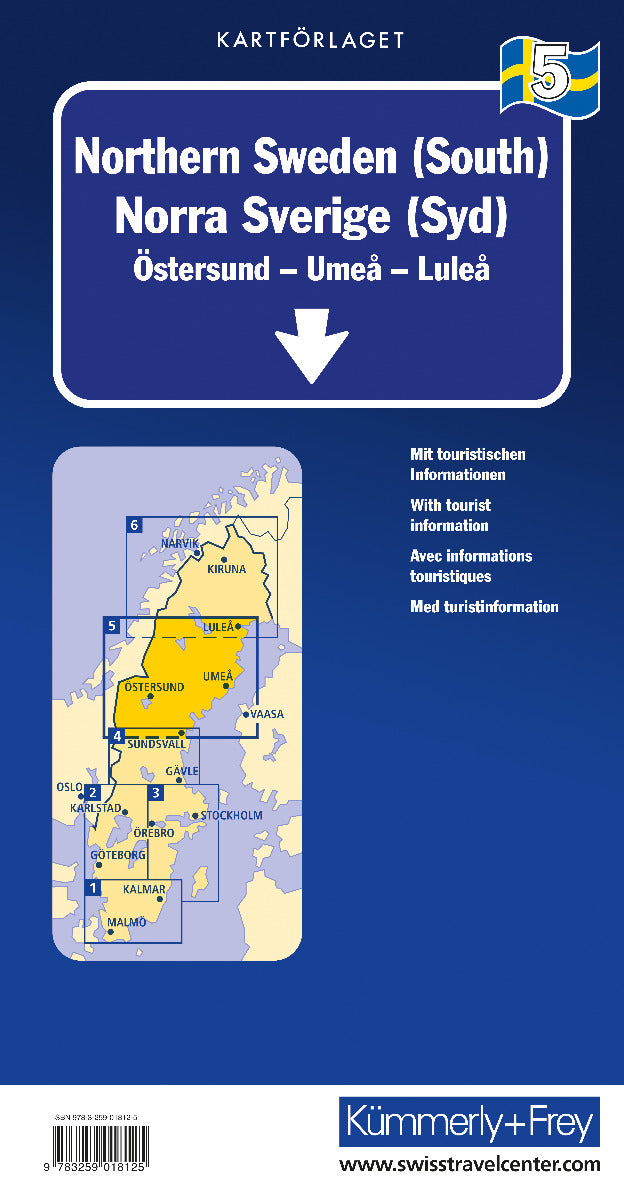 05 Nord-Schweden (Süd) Östersund - Umea - Lulea 1:400.000