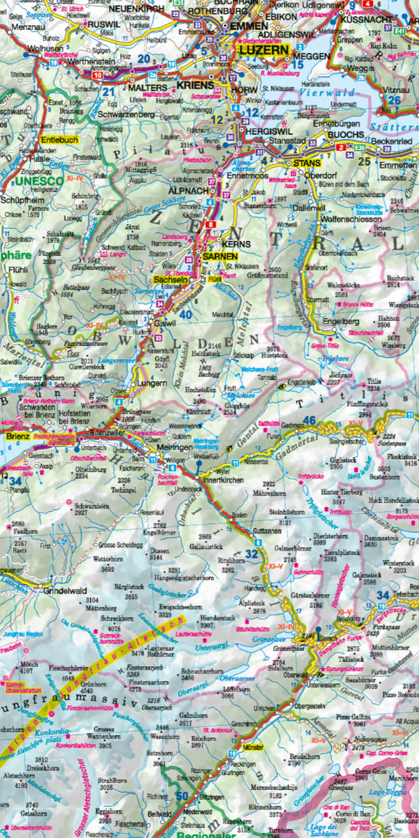 Schweiz 1:350.000 - MoTourMaps - Motorradkarte