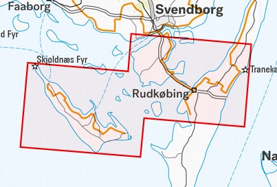 Øhavsstien syd - Ærø & Rudkøping 1:25.000 Calazo Wanderkarte Dänemark