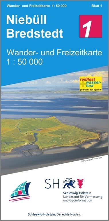 1 Niebüll - Bredstedt 1 : 50 000 - Wander- und Freizeitkarte Schleswig-Holstein