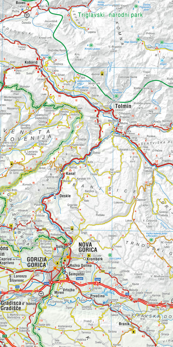 Slowenien (Julische Alpen . Karawanken) 1:250.000 - MoTourMaps - Motorradkarte