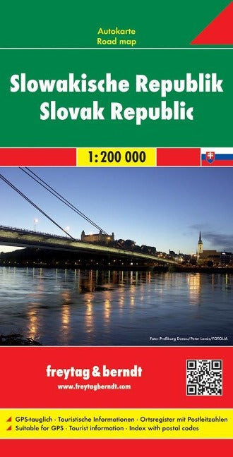 Slowakische Republik 1:200.000 Autokarte - Freytag und Berndt